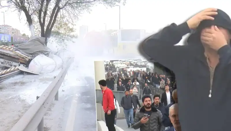 D-100'de Şok Trafik Kazası: Alçı Yüklü TIR Bariyerlere Çarptı